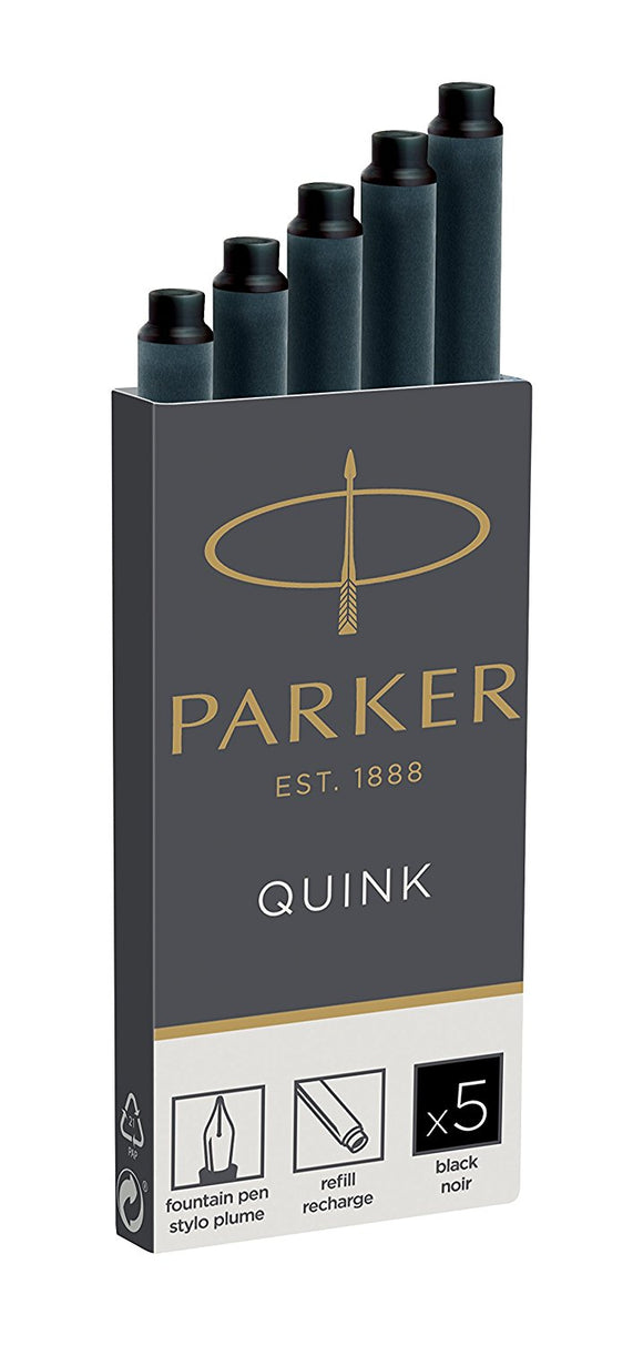 Parker Quink Ink Cartridges Permanent Black PK5