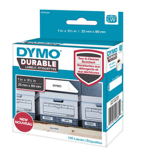 Dymo LW Durable 25mm x 89mm White Poly 100 Labels