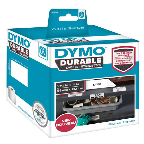 Dymo LW Durable 59mm x 102mm White Poly 50 Labels