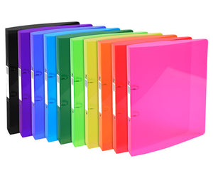 Iderama Ring Binders 32x26cm 2 Ring 40mm Asst Colours PK10