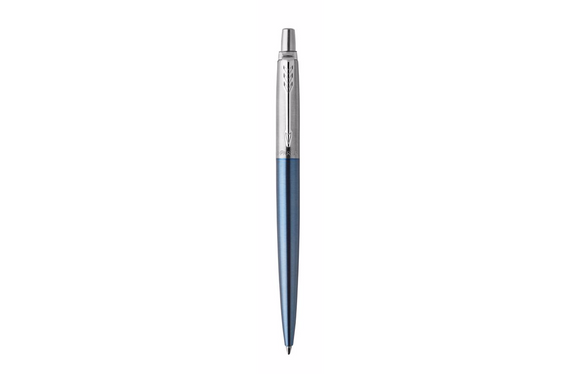 Parker Jotter Waterloo Blue Chrome Trim Ball Pen Gift Box