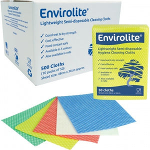 Envirolite Folded Cleaning Cloth Large (48x36cm) Green PK50