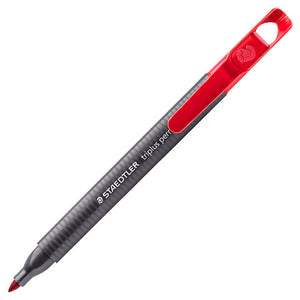 Staedtler Triplus Permanent Marker Chisel Red Pack 10