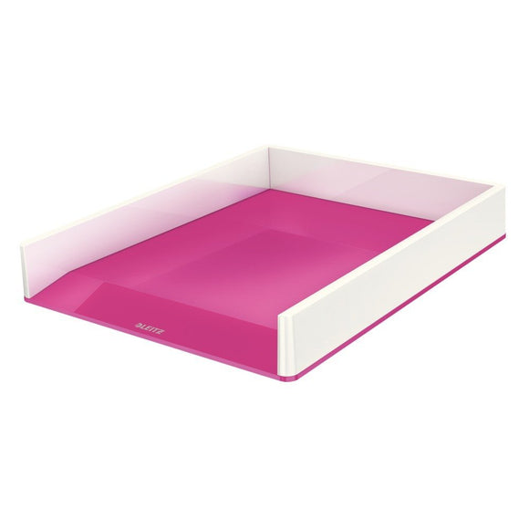 Leitz WOW Duo Colour Letter Tray A4 Pink 53611023 (PK1)