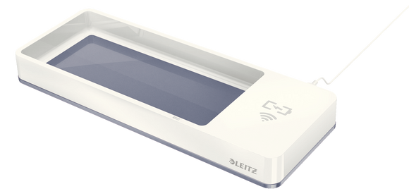 Leitz WOW Desk Organiser with Charger White 53651001 (PK1)