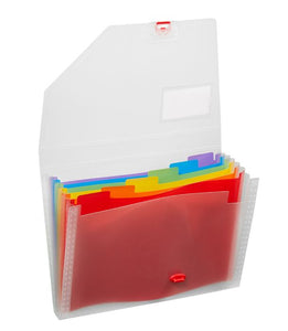 Snopake Rainbow 6 part Expanding Organiser A4