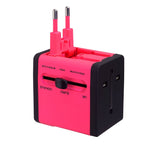 Swordfish VariPlug Dual USB Universal Travel Adapter Pink