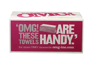 OMG (1 Ply) C Fold Hand Towels (Green) (Pack 2400)