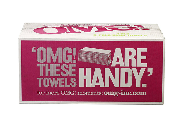 OMG (1 Ply) C Fold Hand Towels (Blue) (Pack 2400)