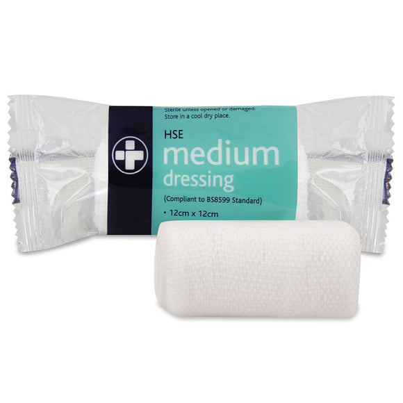 Reliance Medical HSE Medium Dressing 12cm x 12cm PK10