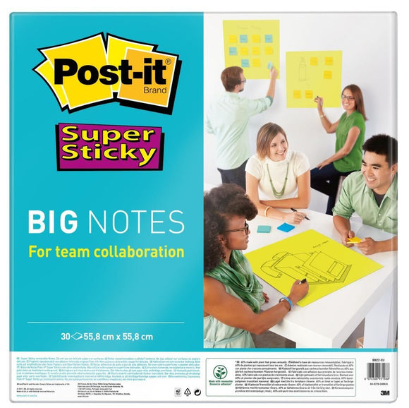 Post-it Super Sticky Big Notes 30Sh 558 x 558mm Neon Green