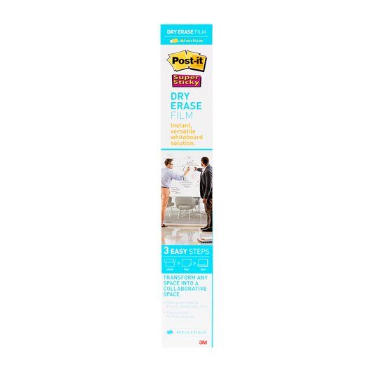 Post-it Super Sticky Dry Erase Film Roll 0.609 x 0.914m