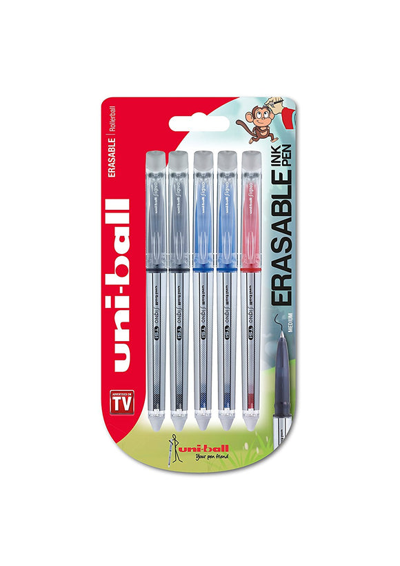 Uni-Ball Signo Erasable Assorted Black X2 Blue X2 Red X1