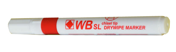 Value Drywipe Marker Chisel Tip Red PK10