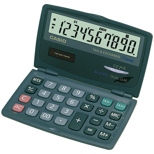 Casio SL-210TE 10-Digit Pocket Calculator Black