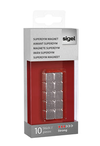 Sigel Magnets SuperDym C5 Strong Cube 10x10x10mm Silver PK10