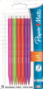 PaperMate Non Stop Mechanical Pencil HB 0.7mm Assorted PK10