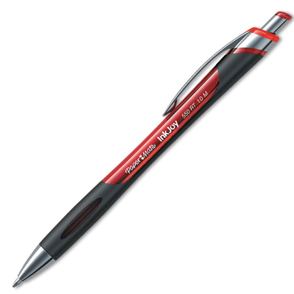 PaperMate InkJoy 550 Retractable Ball Pen 1.0mm Tip RD PK12