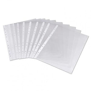 Value Punched Pockets A4 Medium Weight Glass Clear PK100