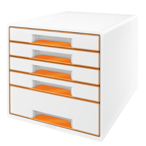 Leitz Wow Cube 5 Drawer Orange
