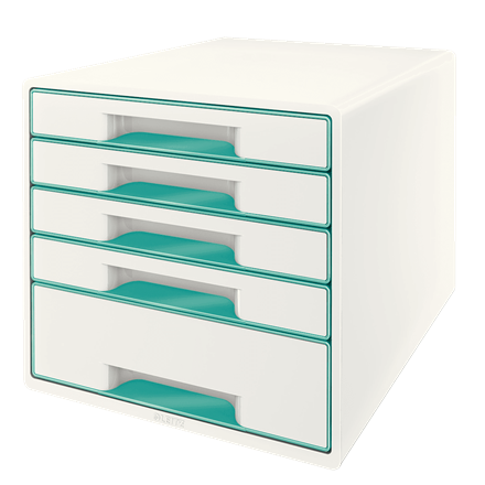 Leitzwow Cube 5 Drawer Ice Blue