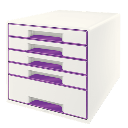 Leitz Wow Cube 5 Drawer Purple