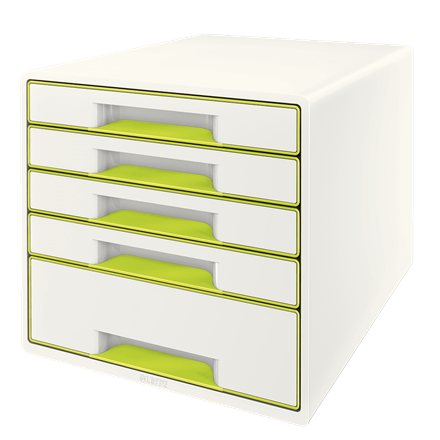 Leitz Wow Cube 5 Drawer Green