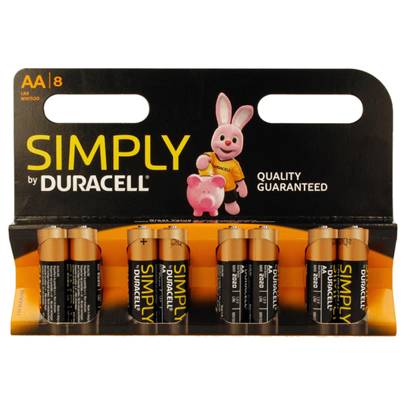 Duracell AA SIMPLY Batteries PK8