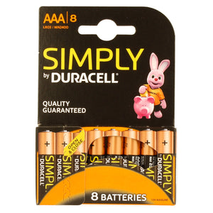 Duracell AAA SIMPLY Batteries PK8