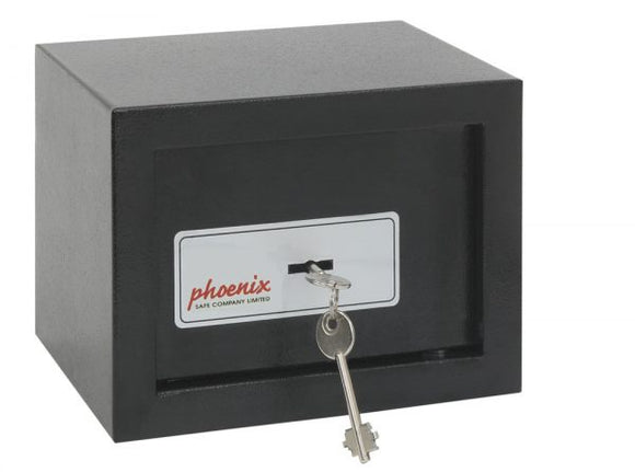 Phoenix Compact Home Office Security Safe Key Lock Black