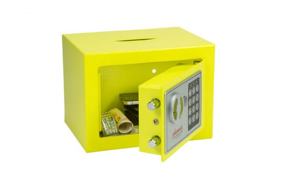 Phoenix cmpct Hme Safe Elctrnic Lock & dposit Slot Yellow