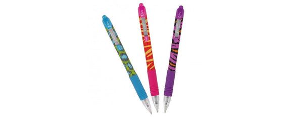 Zebra Z-Grip Funky Brights Ballpoint Pen Assorted Colour PK3