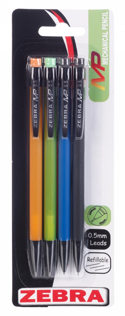 Zebra Mechanical Pencil Multicolour PK4