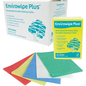 Envirowipe Plus Heavy-Duty Cleaning Cloths (50x36) Whte PK25