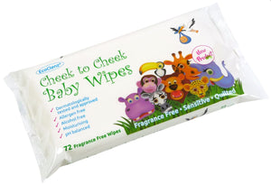 Cheek to Cheek Baby Wipes Fragrnce Free Flowpack of 72