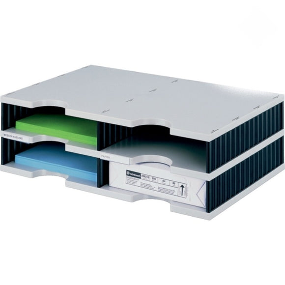 Styrodoc Duo Base Unit  4 Compartments GY Base BK Sides