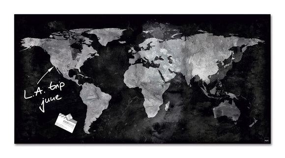 Sigel Magnetic Glass Board artverum 91x46x1.5cm World Map
