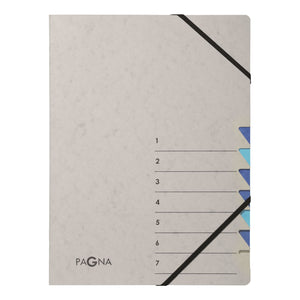 Pagna Pro Deluxe 7 Part File A4 Grey/Blue  PK 5