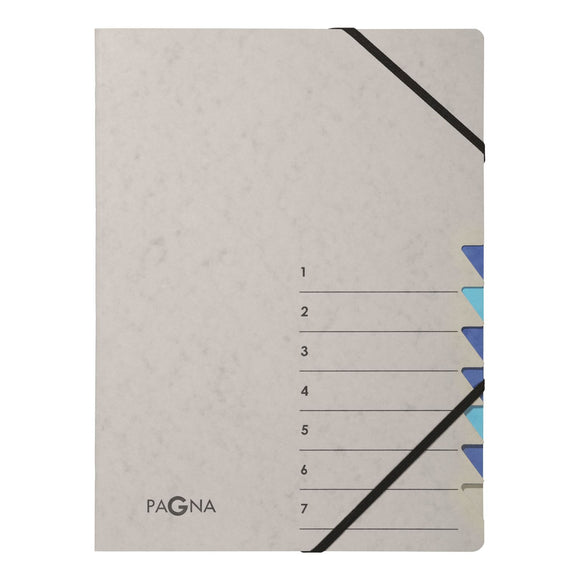 Pagna Pro Deluxe 7 Part File A4 Grey/Blue  PK 5