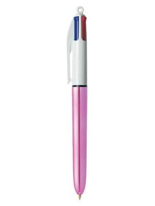 Bic 4 Colour Shine Pink Body 1.0mm Point 0.4mm Line PK12