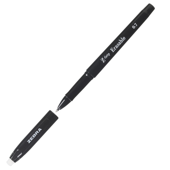 Zebra Z-Grip Erasable Gel Black Ink 0.7mm PK12