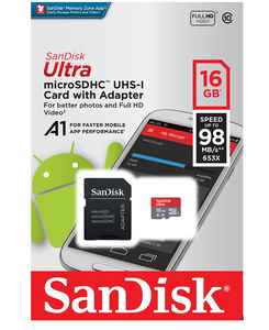 microSDHC 16GBAdapter 98MBs Class10