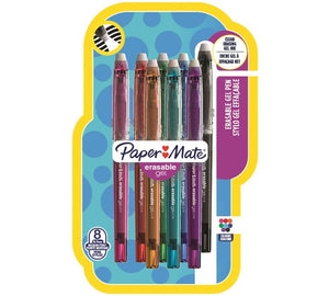 PaperMate Erasable Gel Standard Assorted (Pack 8)