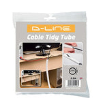 D-Line Cable Tidy Tube 1.1mx25mm White