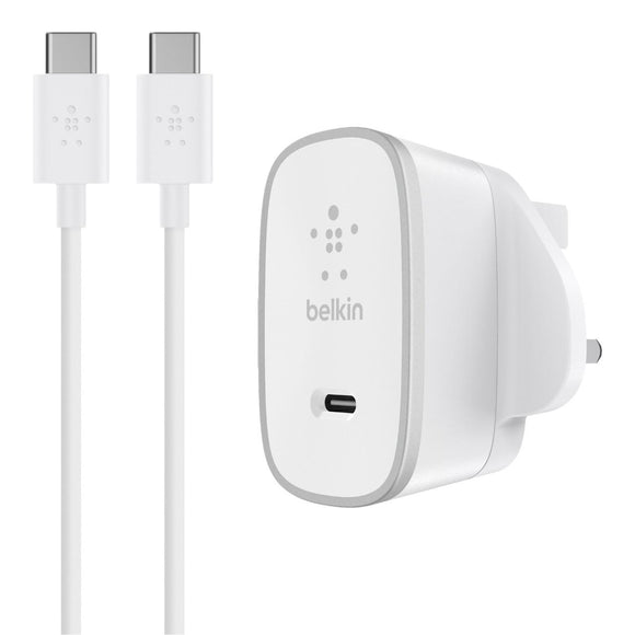 Belkin USB C Mains Charger Cable White