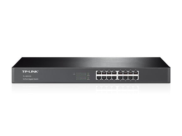 Unmanaged 16 Port Gigabit Switch and 1U