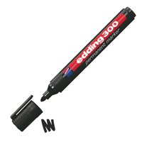 Edding 300 Permanent Marker Bullet 1.5-3mm Black PK10