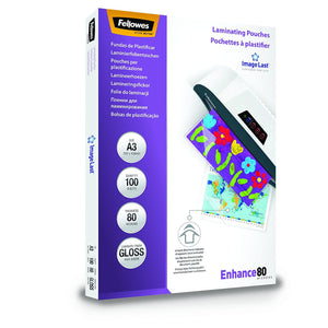 Fellowes Laminating Pouch A3 2x80 micron 5306207 (PK100)