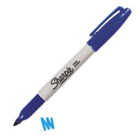 Sharpie Permanent Marker Fine Tip 1.0mm Line Blue PK12