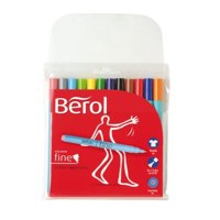 Berol Colour Fine Fibre Tipped 0.6 mm Line Assorted PK12